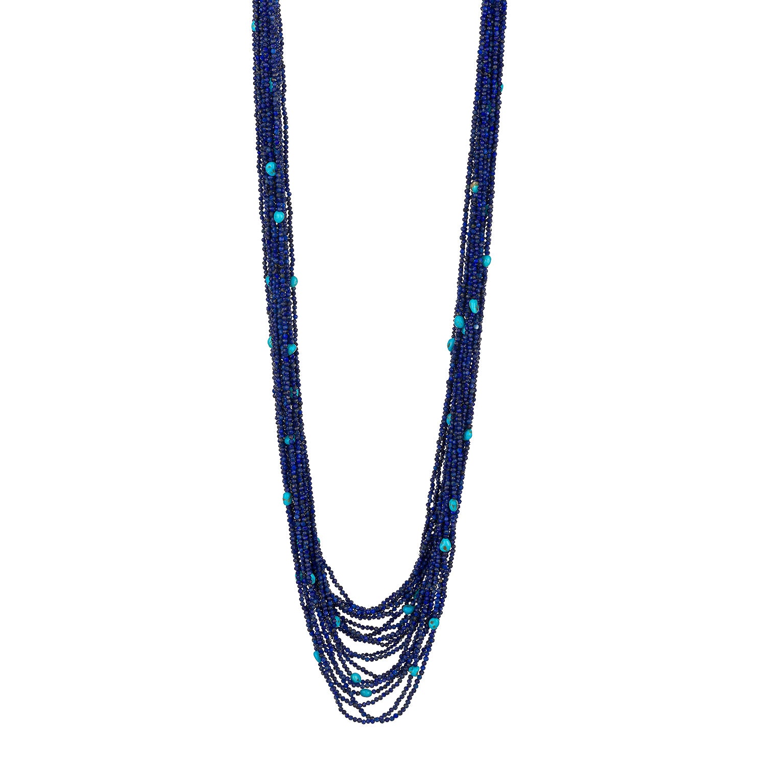 Κολιέ Rio απο λάπις λάζουλι,τιρκουάζ και βακελίτη