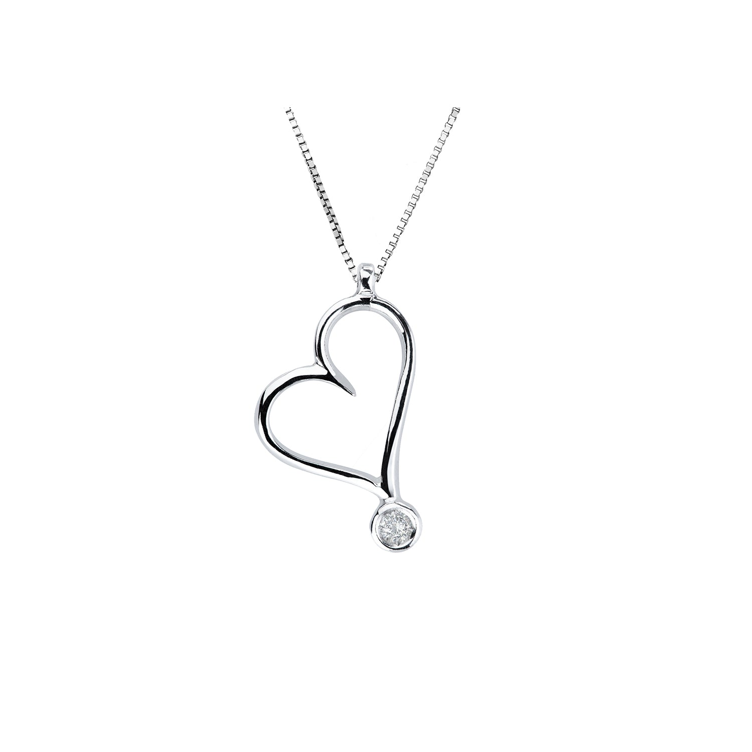 Κολιέ Diamonds από λευκό χρυσό 18Κ με διαμάντι μπριγιάν