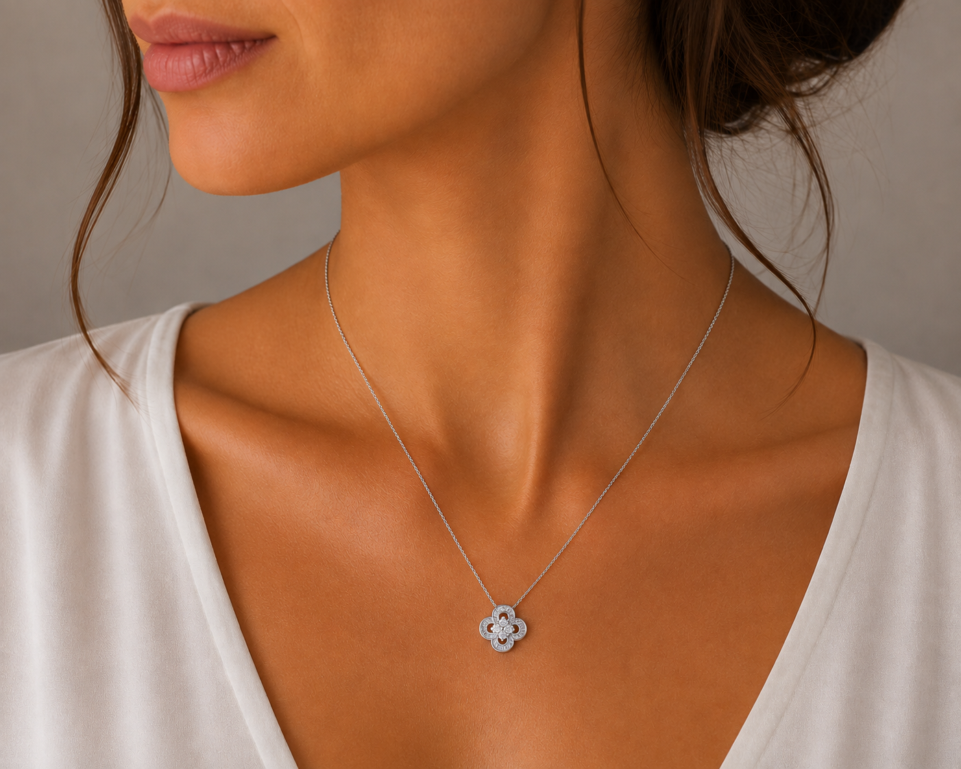 Κολιέ Diamonds από λευκό χρυσό 18K με διαμάντια μπριγιάν