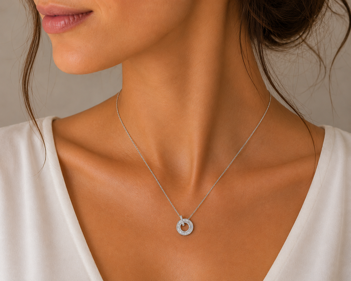 Κολιέ Diamonds από λευκό χρυσό 18K με διαμάντια μπριγιάν