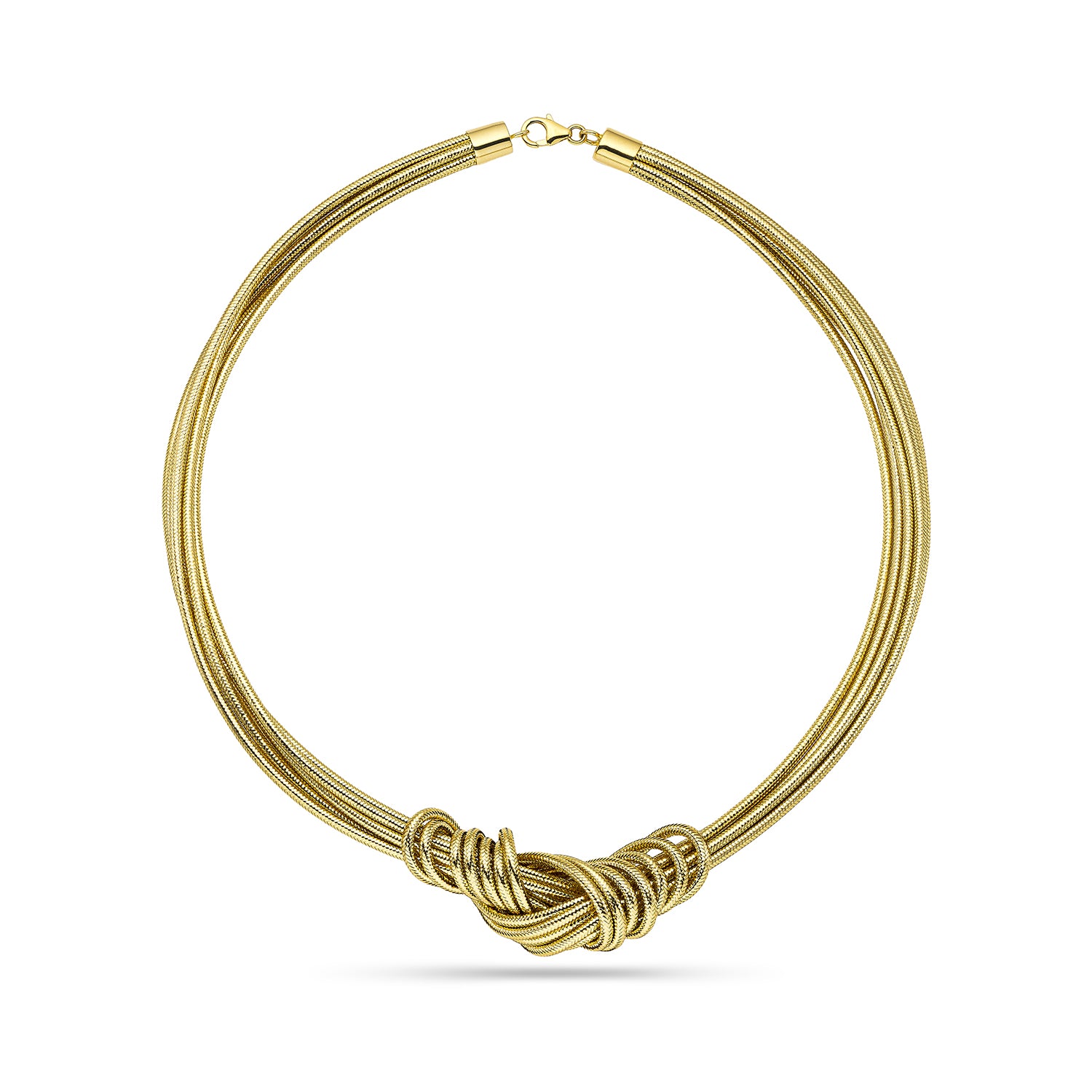 Κολιέ Défilé από ύφασμα lurex και κούμπωμα από επιχρυσωμένο ασήμι 925°