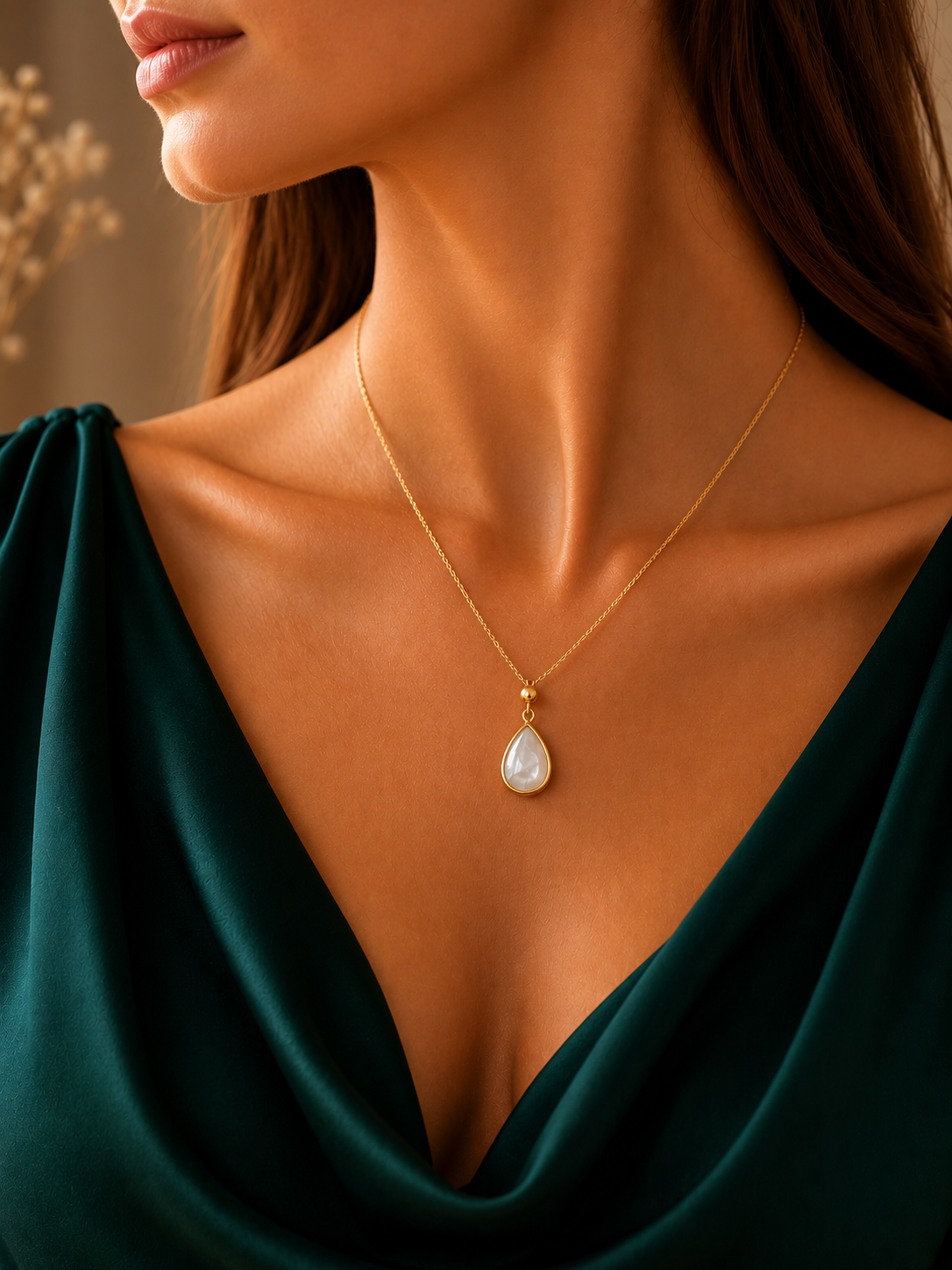 Κολιέ Secret Garden από χρυσό 14K με φίλντισι
