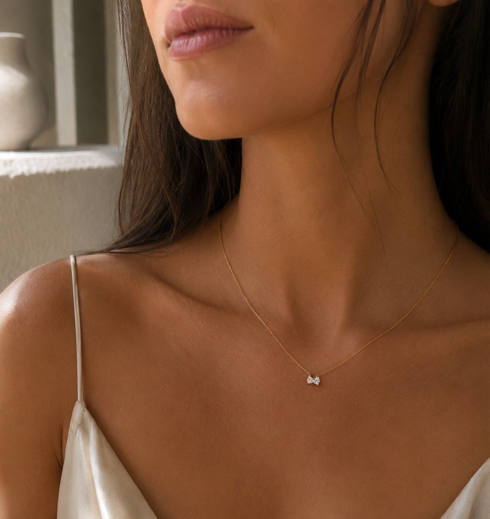Κολιέ Toi et Moi της συλλογής Diamonds από χρυσό 18K με διαμάντια μπριγιάν