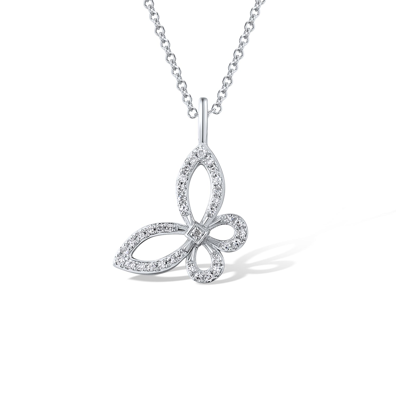 Μενταγιόν Diamonds από λευκό χρυσό 14K με διαμάντια μπριγιάν