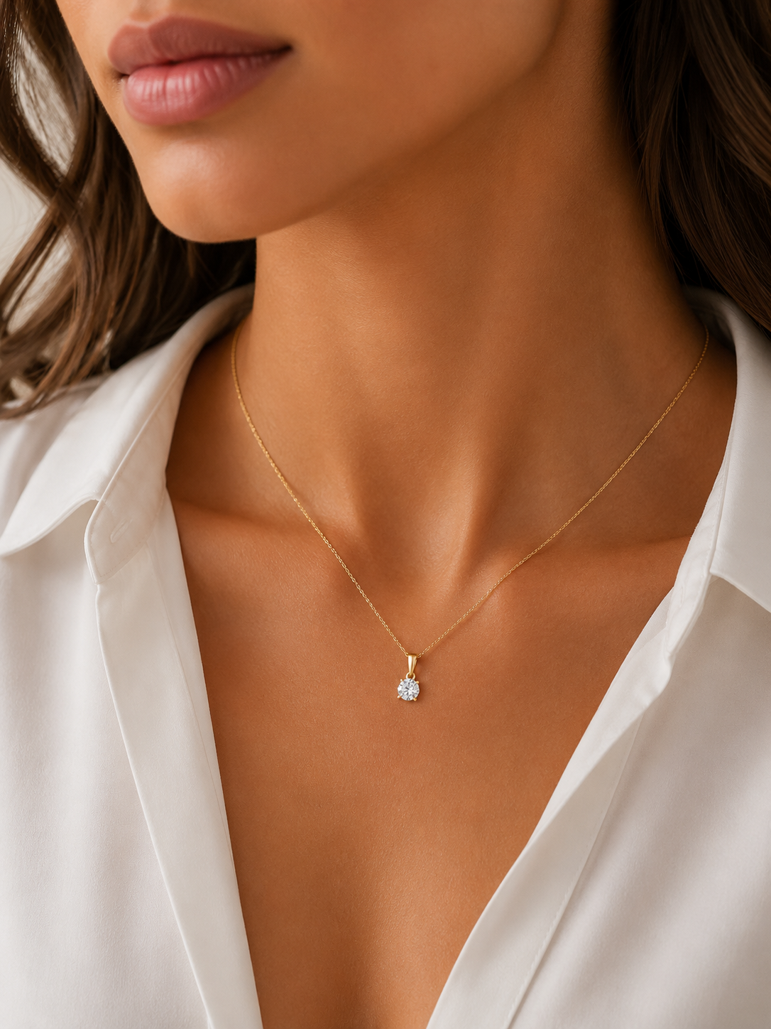 Μενταγιόν Diamonds από χρυσό 18K με διαμάντια μπριγιάν