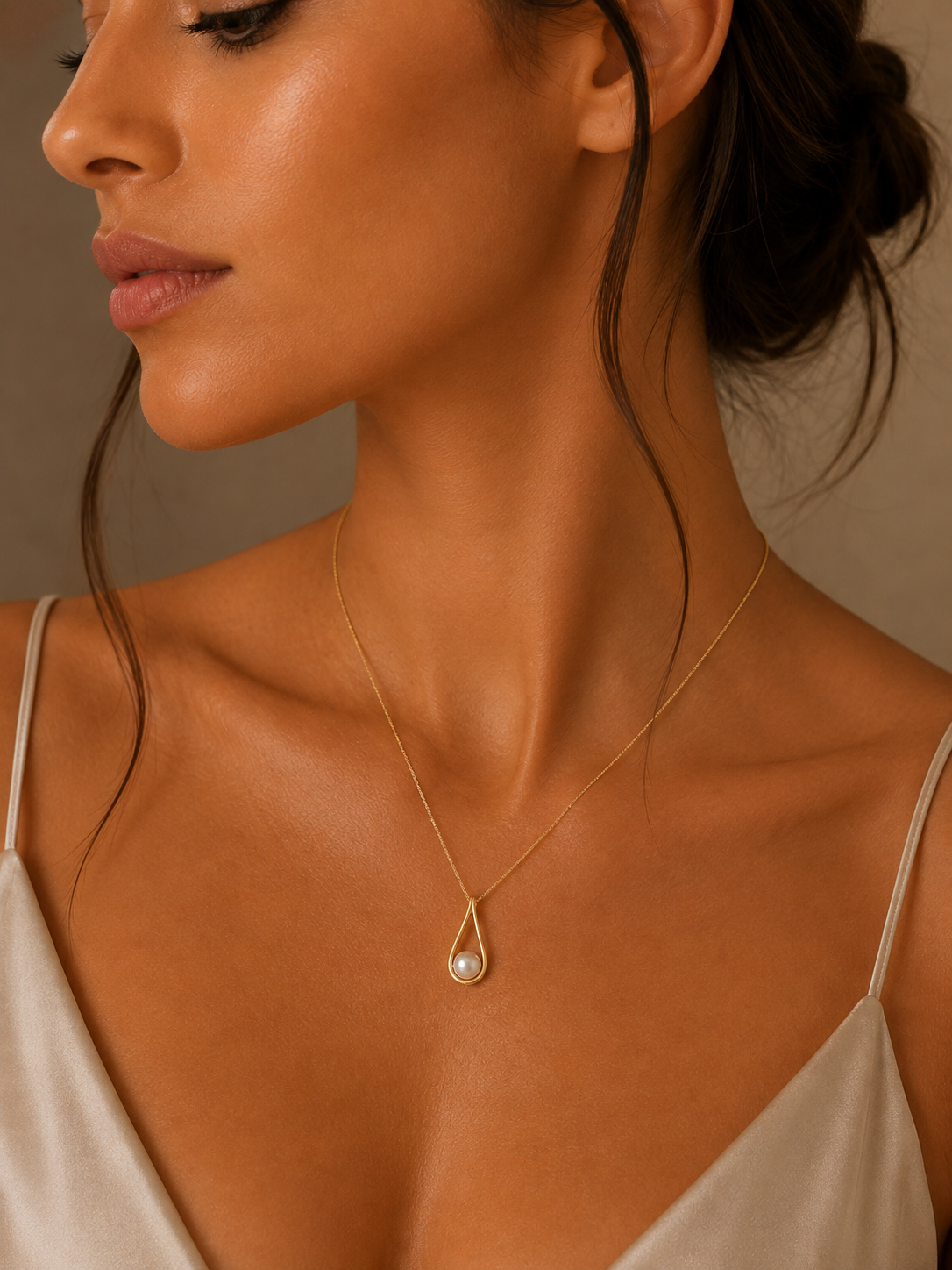 Μενταγιόν Pearls από χρυσό 18K με freshwater pearl
