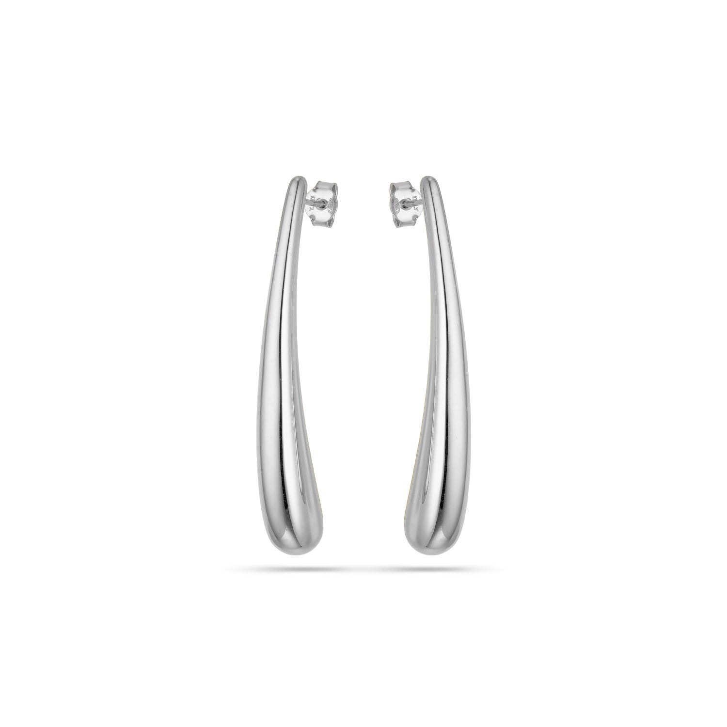 Σκουλαρίκια Reflections από επιροδιωμένο ασήμι 925°