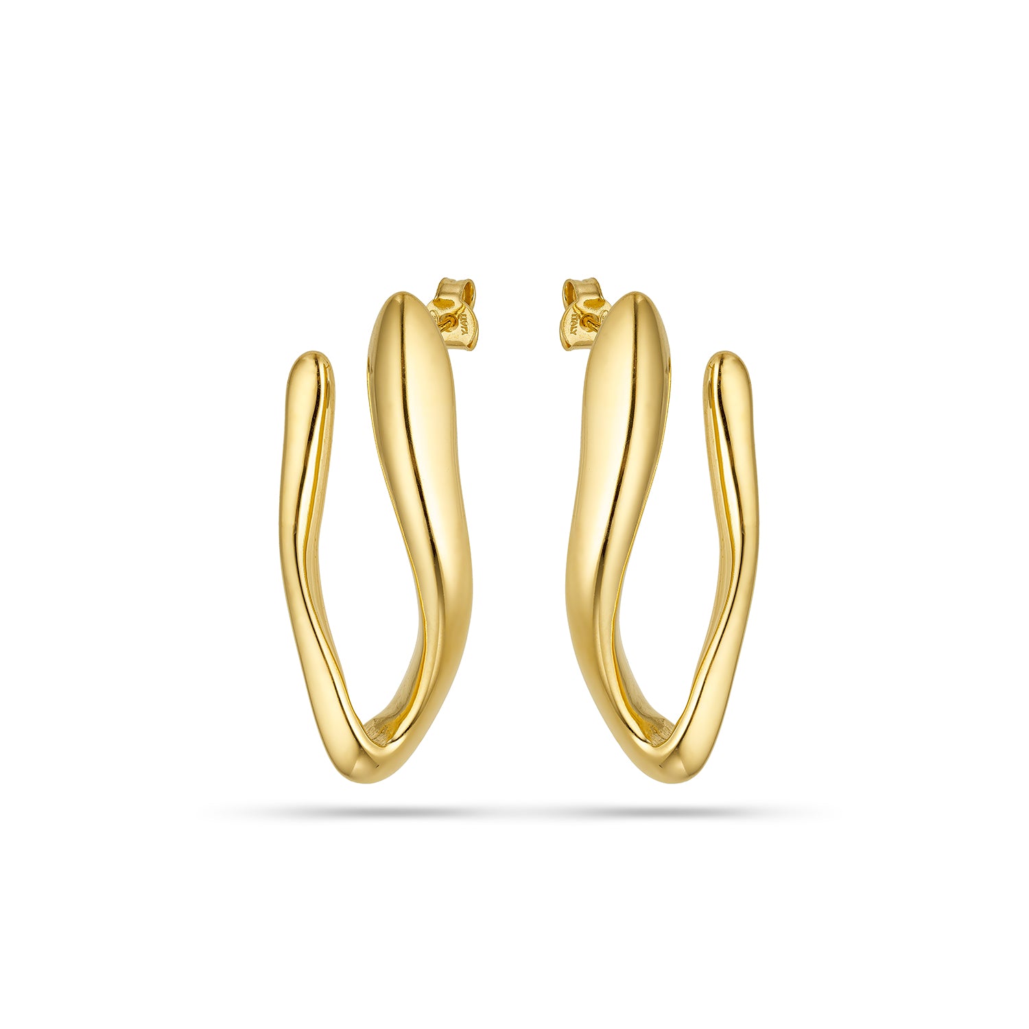 Σκουλαρίκια Reflections από επιχρυσωμένο ασήμι 925°