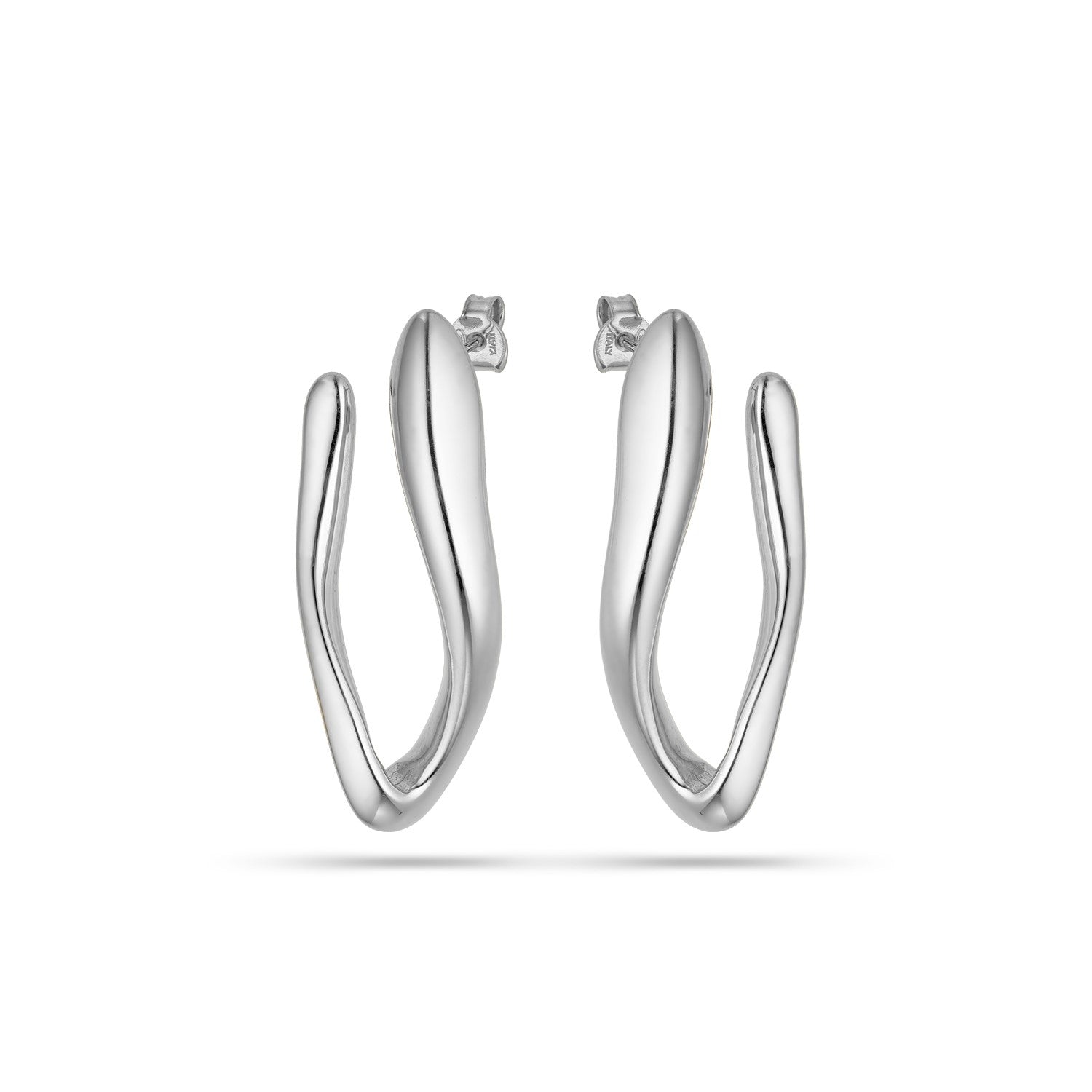 Σκουλαρίκια Reflections από επιροδιωμένο ασήμι 925°