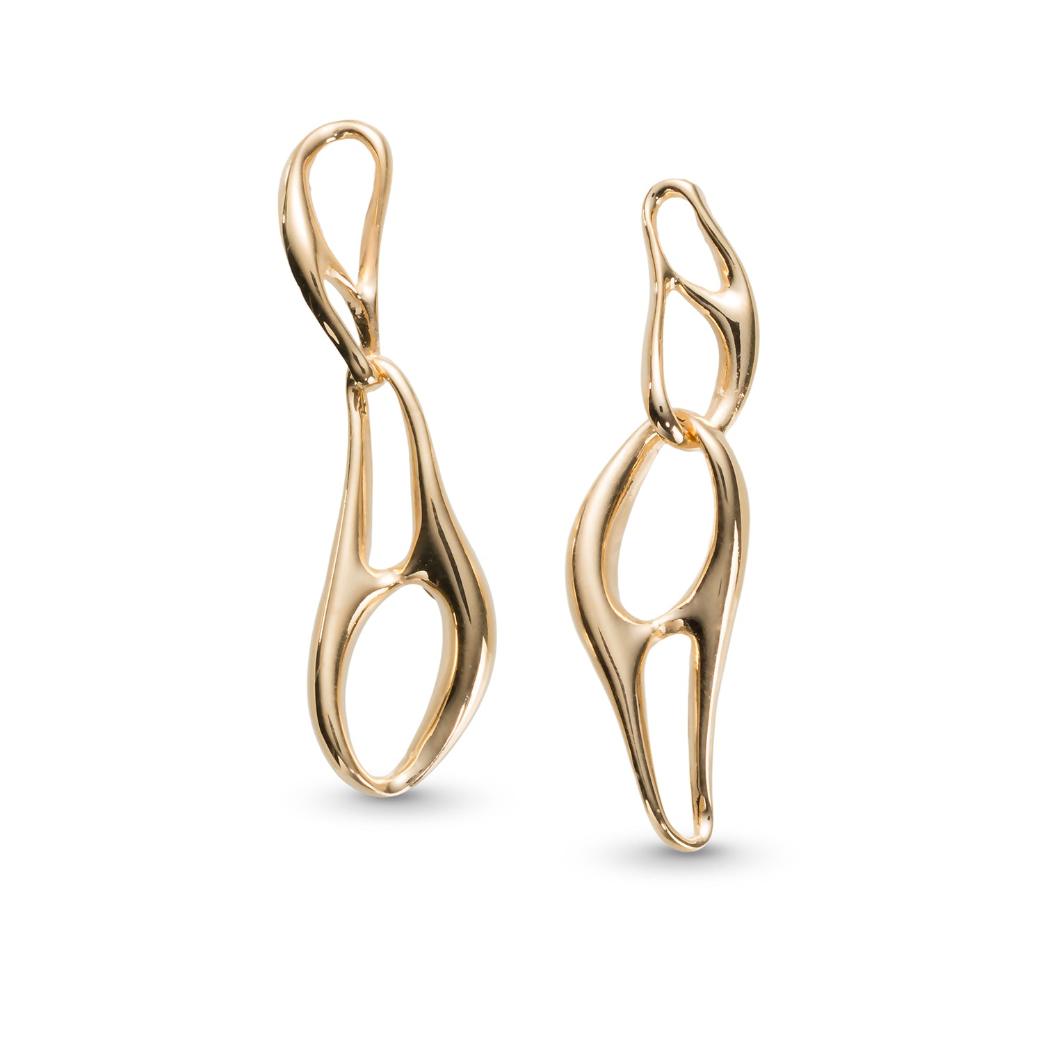 Σκουλαρίκια  Reflections από επιχρυσωμένο ασήμι 925°