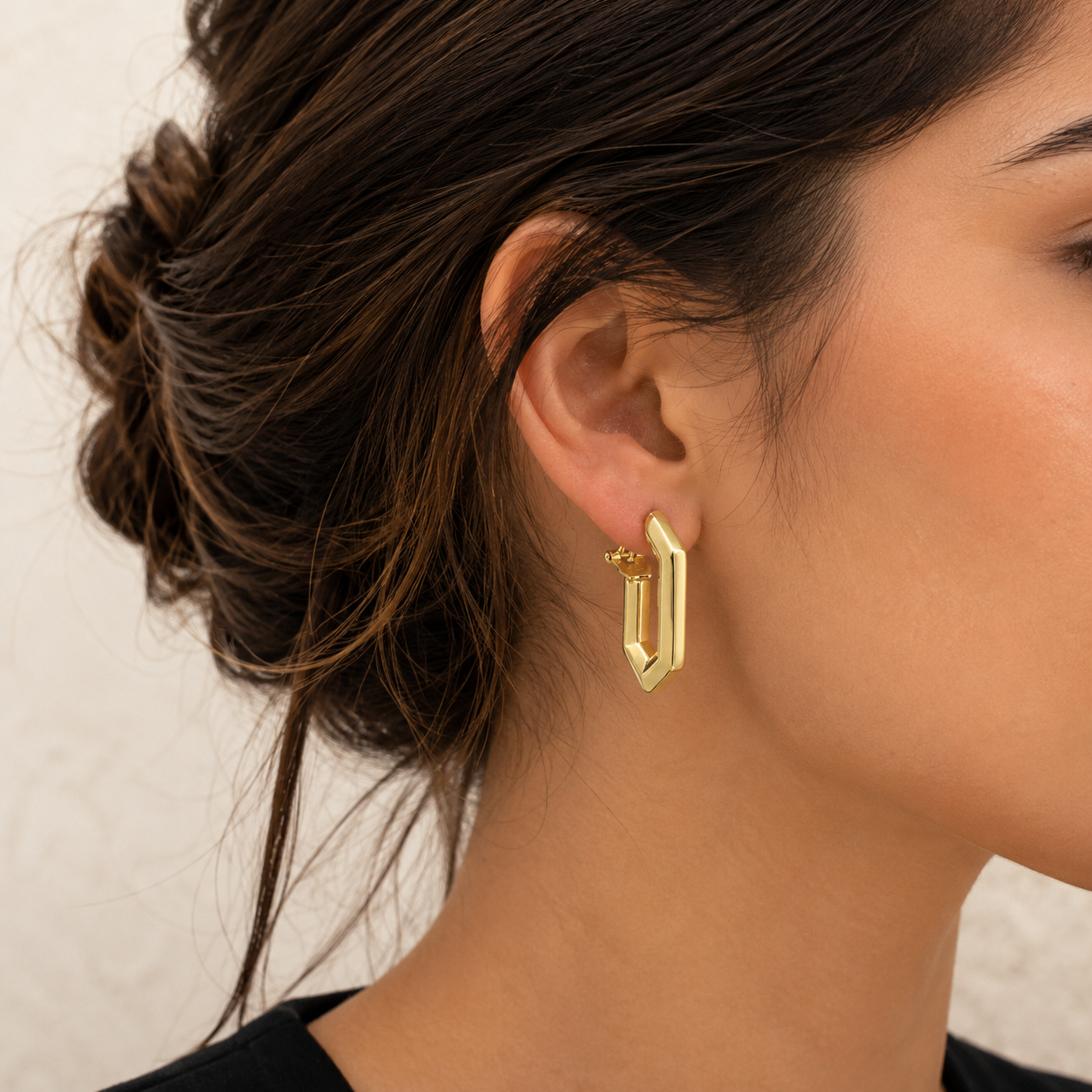 Σκουλαρίκια κρίκοι Aurum από χρυσό 18K