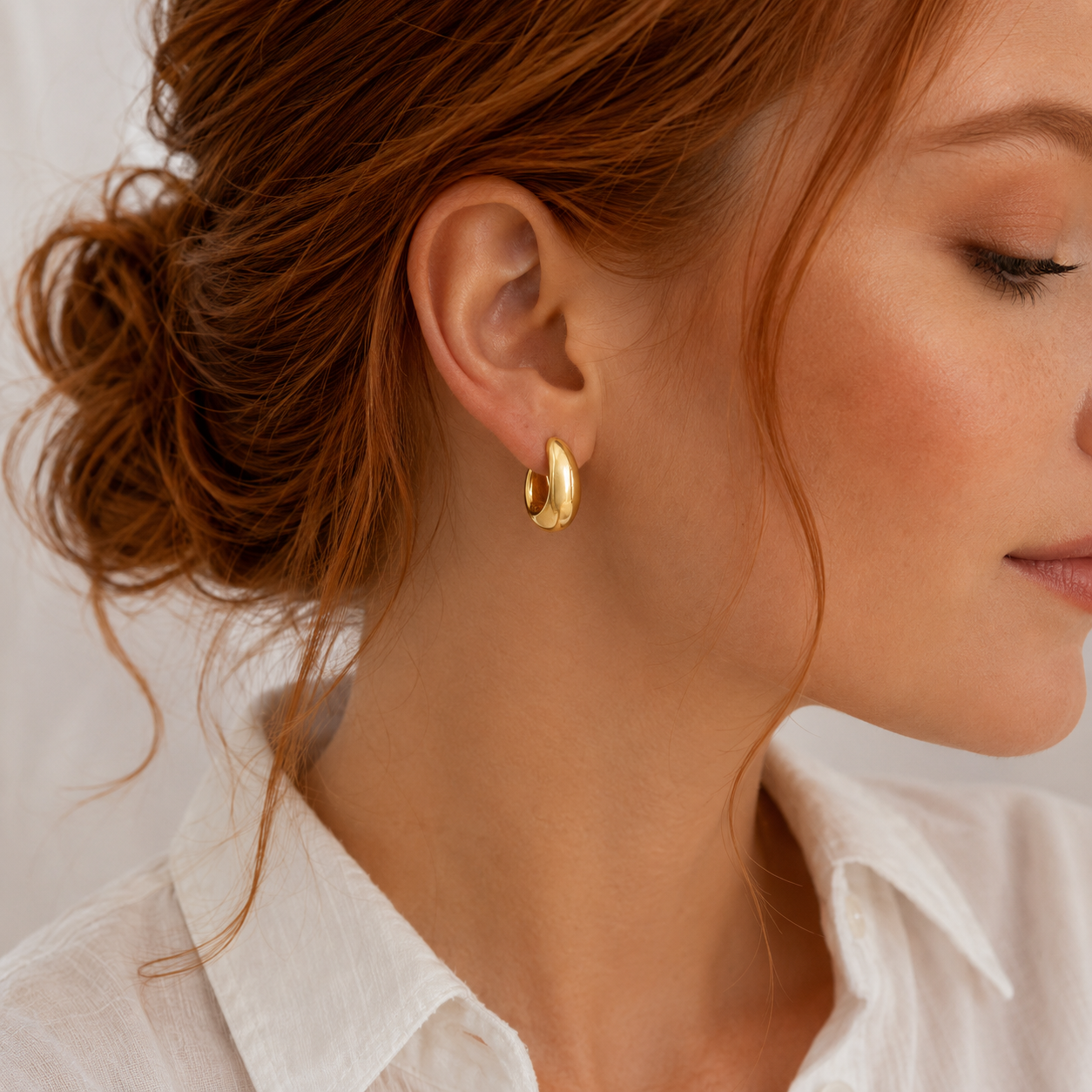 Σκουλαρίκια κρίκοι Aurum από χρυσό 18K