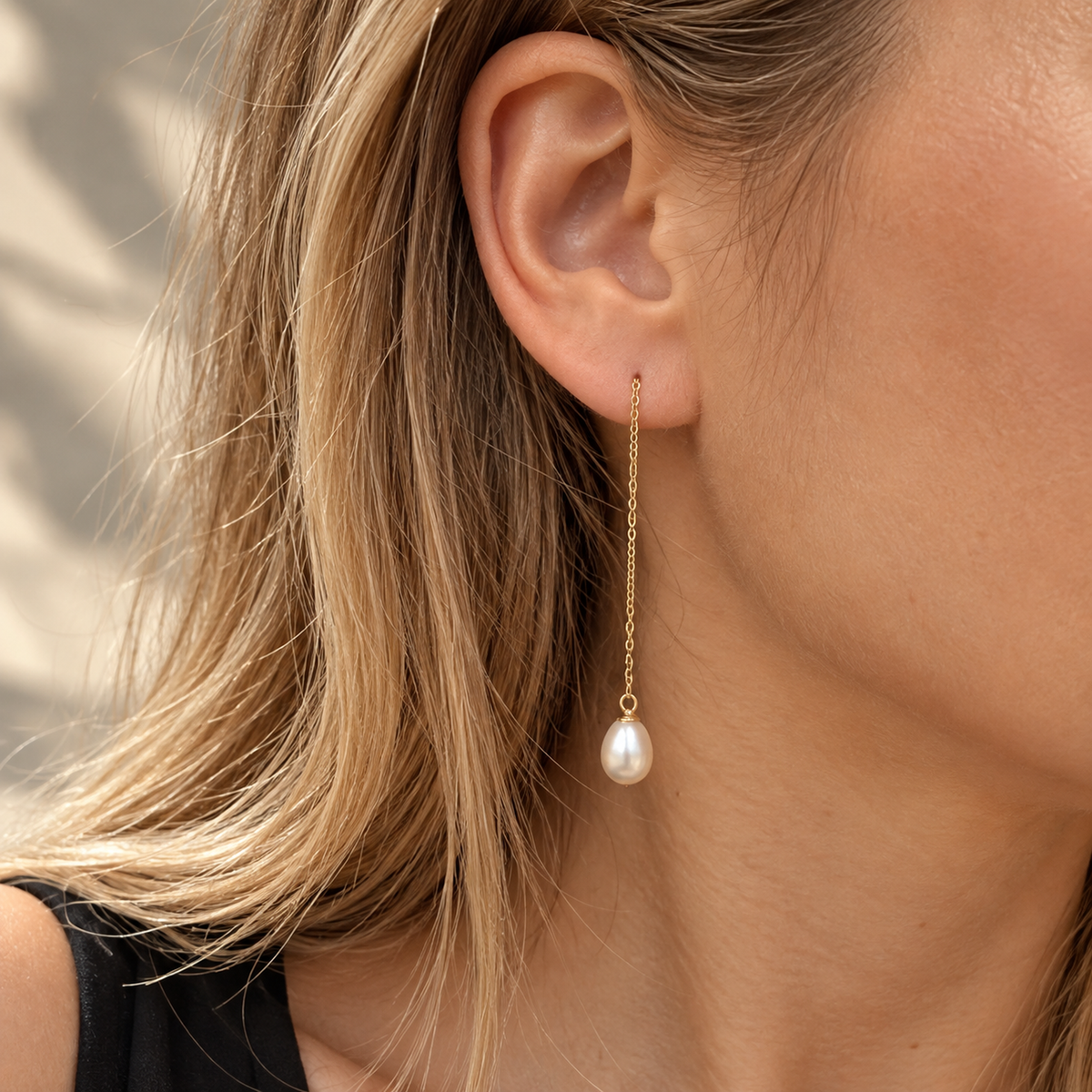 Σκουλαρίκια Pearls από χρυσό 18K με freshwater pearls
