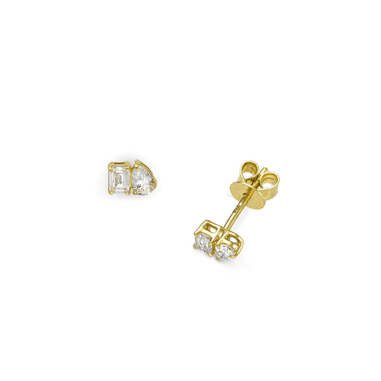 Σκουλαρίκια Toi et Moi της συλλογής Diamonds από χρυσό 18K με διαμάντια μπριγιάν
