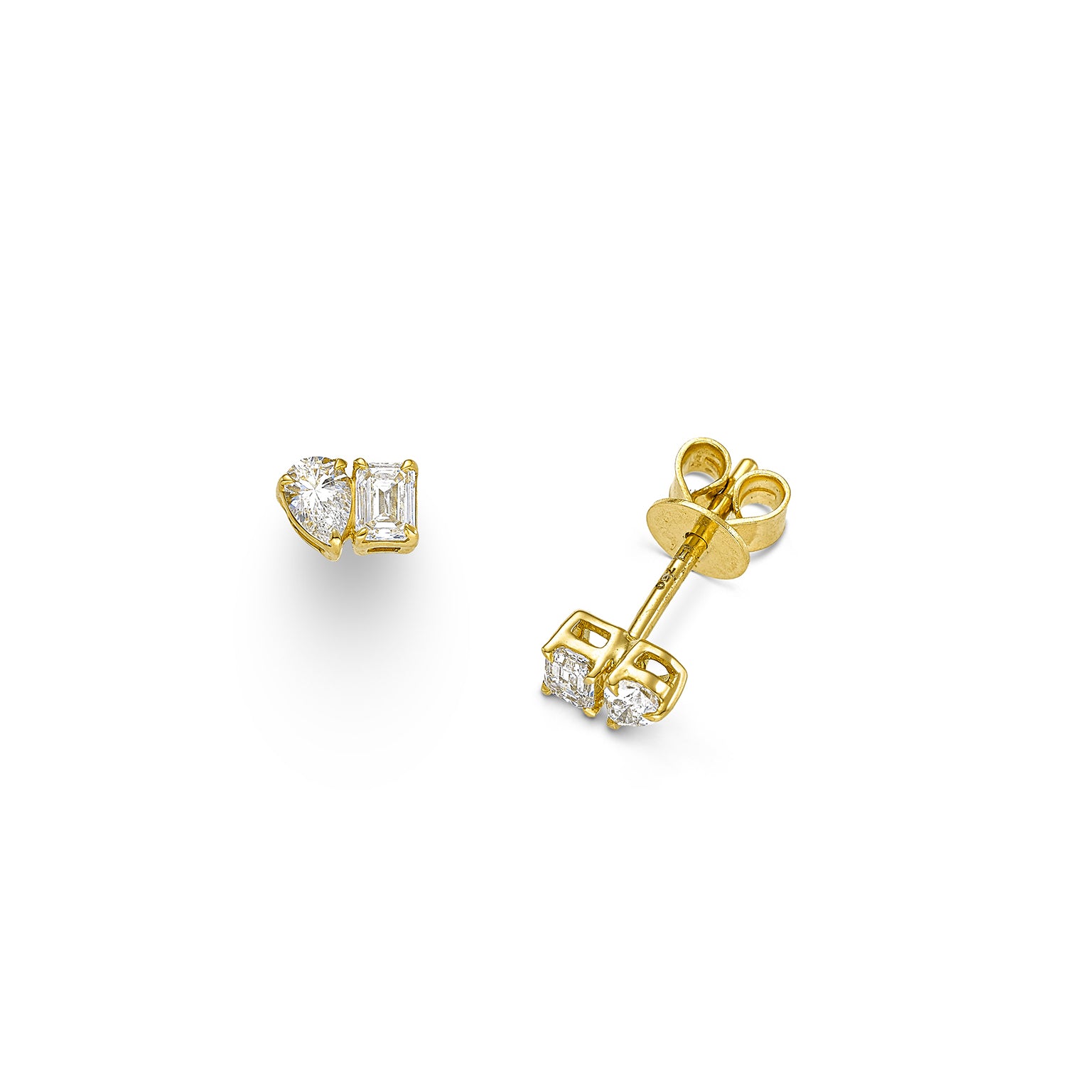 Σκουλαρίκια Toi et Moi της συλλογής Diamonds από χρυσό 18K με διαμάντια μπριγιάν
