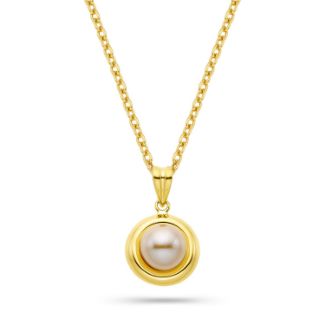 Μενταγιόν Pearls από χρυσό 18K με freshwater pearls