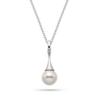 Μενταγιόν Pearls από λευκό χρυσό 18K με freshwater pearl