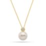 Κολιέ Pearls από επιχρυσωμένο ασήμι 925° με freshwater pearl και ζιργκόν