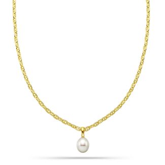 Κολιέ Pearls από επιχρυσωμένο ασήμι 925° με freshwater pearl