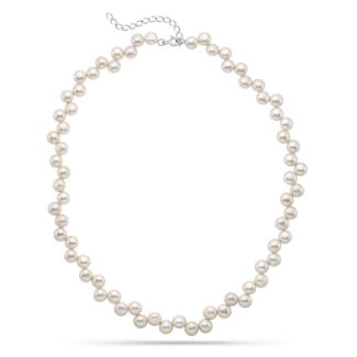 Κολιέ Pearls από επιροδιωμένο ασήμι 925° με freshwater pearl