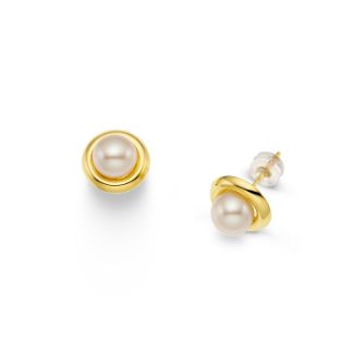 Σκουλαρίκια Pearls από χρυσό 18K με freshwater pearls