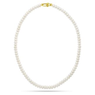 Κολιέ Pearls από επιχρυσωμένο ασήμι 925° με freshwater pearl