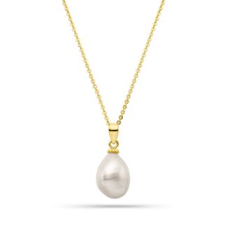 Κολιέ Pearls από επιχρυσωμένο ασήμι 925° με freshwater pearl