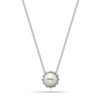 Κολιέ Pearls από επιροδιωμένο ασήμι 925° με freshwater pearl