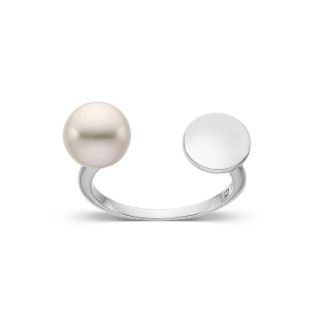 Δαχτυλίδι Pearls από επιροδιωμένο ασήμι 925° με freshwater pearl